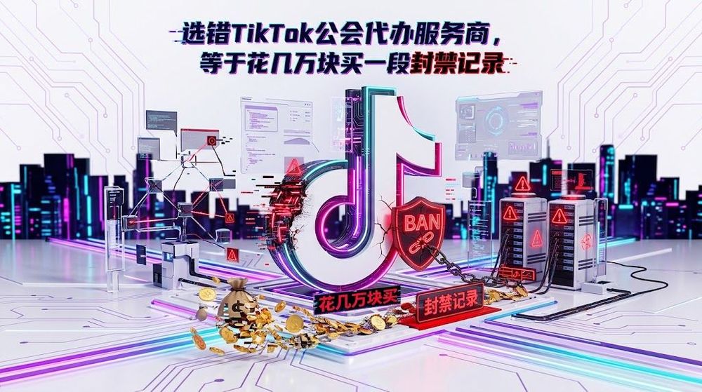 选错TikTok公会代办服务商,等于花几万块买一段封禁记录