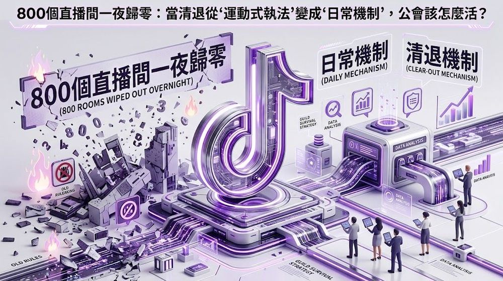 800个直播间一夜归零:当清退从"运动式执法"变成"日常机制",公会该怎么活?
