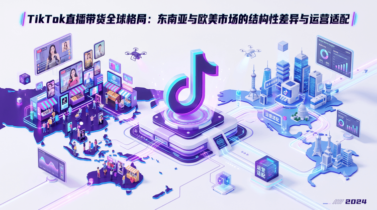 TikTok直播带货全球格局：东南亚与欧美市场的结构性差异与运营适配
