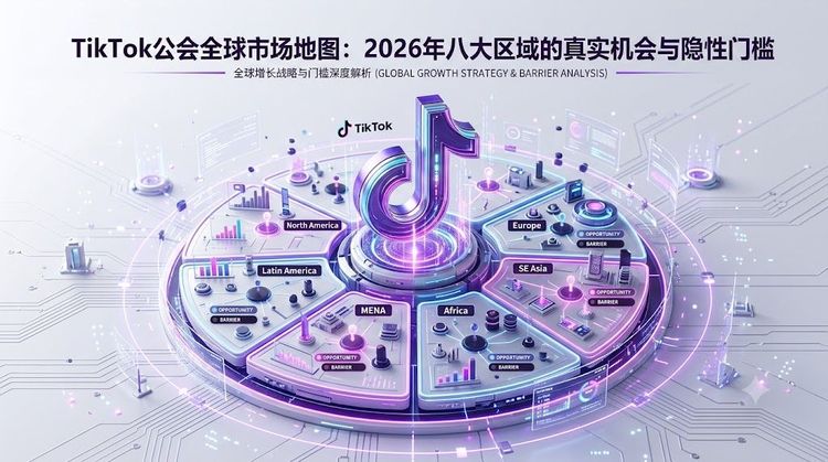 TikTok公会全球市场地图：2026年八大区域的真实机会与隐性门槛