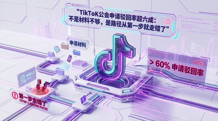 TikToK公会申请驳回率超六成：不是材料不够，是路径从第一步就走错了