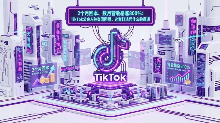 2个月回本、数月营收暴涨800%：TikTok公会入驻泰国团播，这套打法凭什么跑得通
