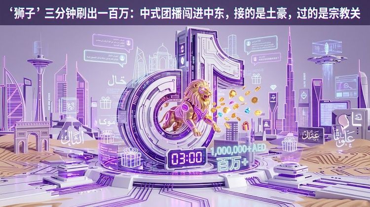 "狮子"三分钟刷出一百万：中式团播闯进中东，接的是土豪，过的是宗教关