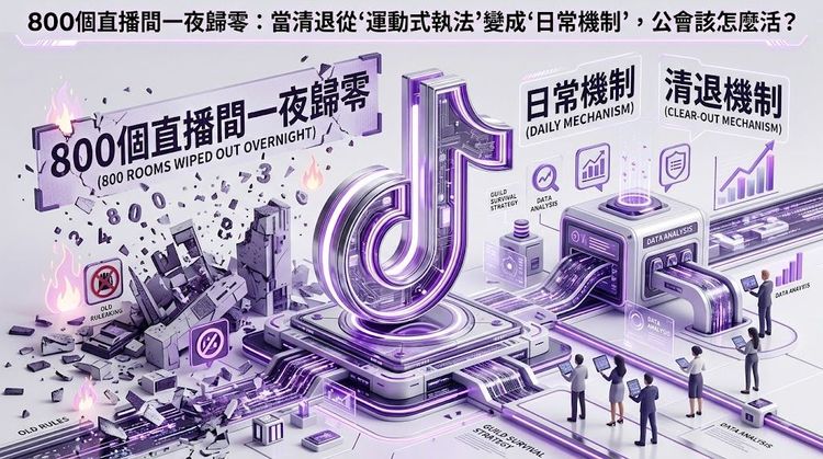 800个直播间一夜归零：当清退从"运动式执法"变成"日常机制"，公会该怎么活？